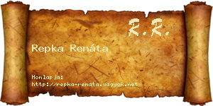 Repka Renáta névjegykártya